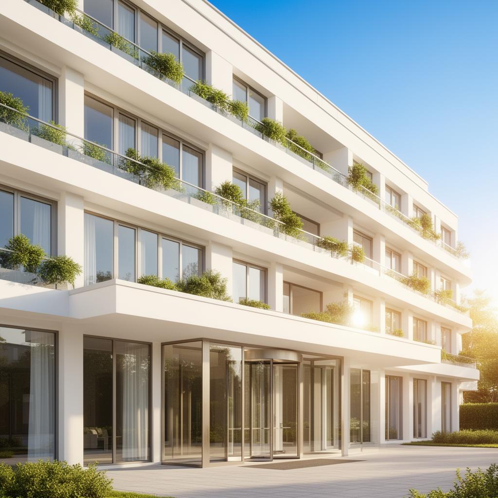 Architektonische Fassade eines Bürogebäudes